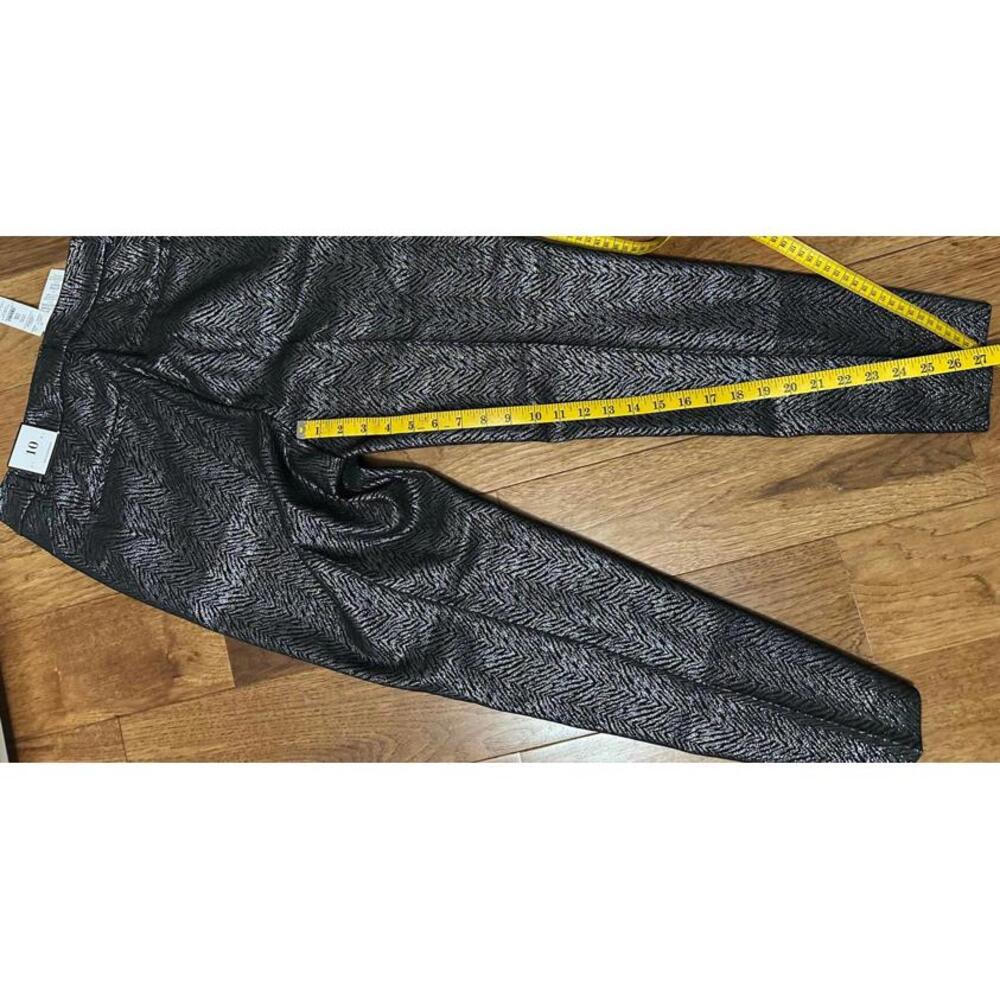 NWT WHBM Slim Metallic Patterned Pants Size 10 - Picture 3 of 7